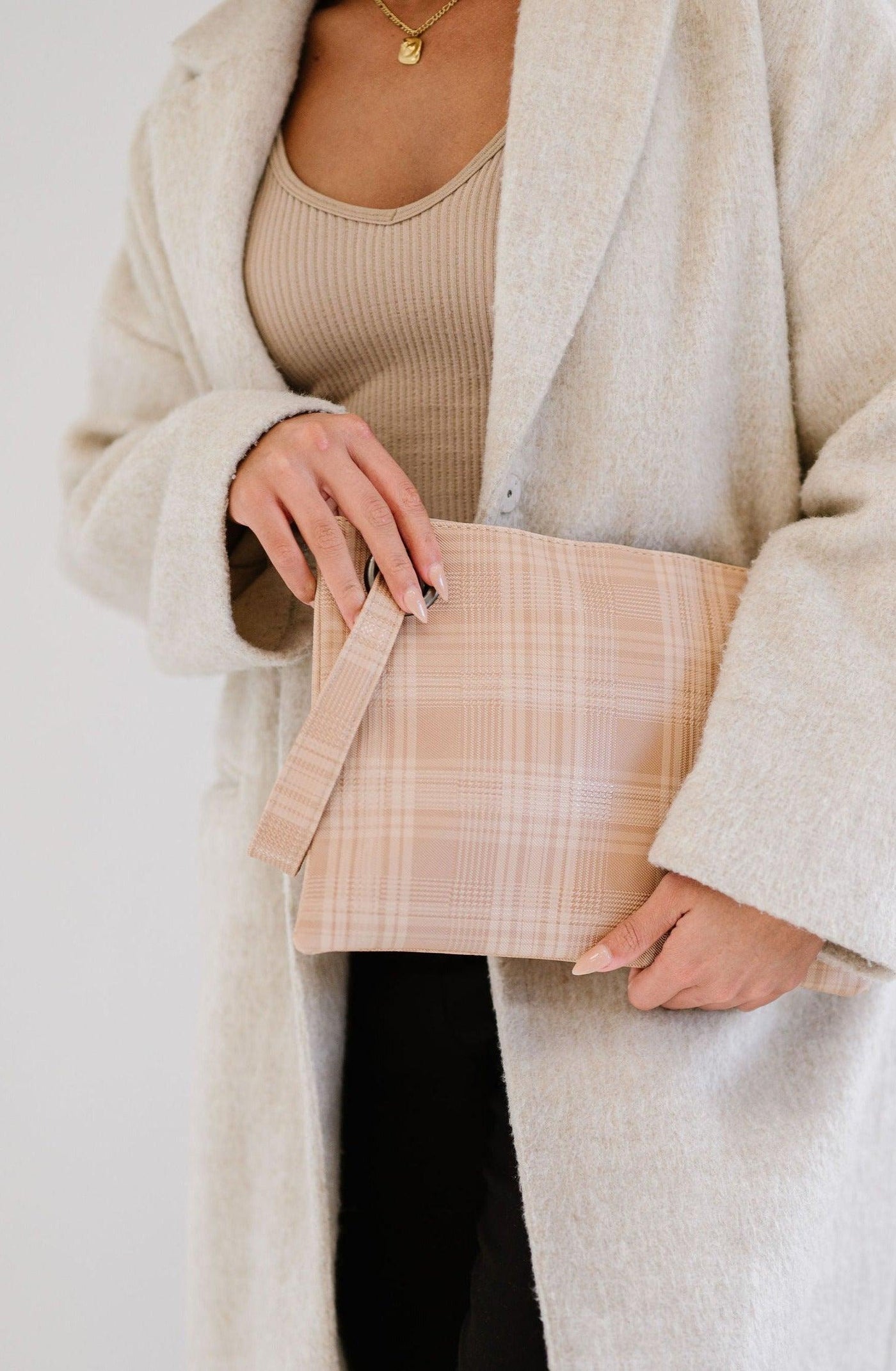 Molly Oversized Plaid Clutch