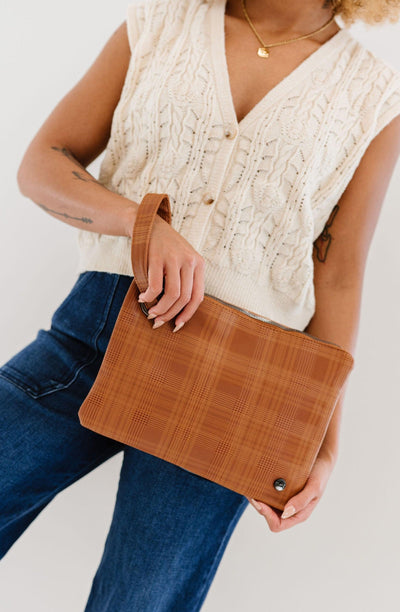 Molly Oversized Plaid Clutch