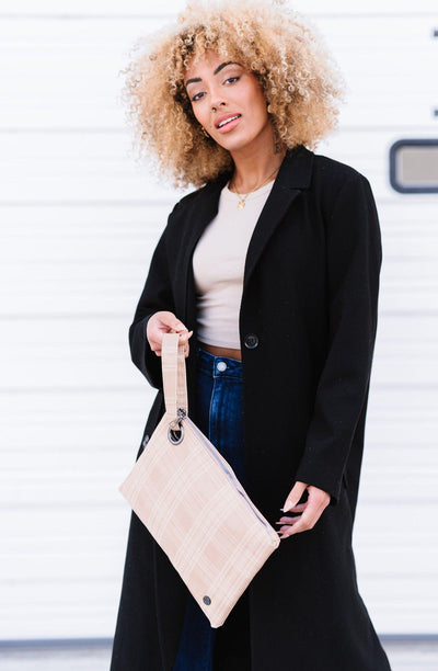 Molly Oversized Plaid Clutch