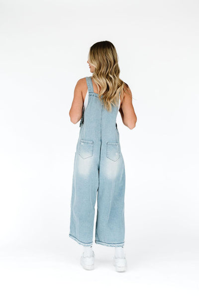 Frankie Denim Overalls - Light Wash