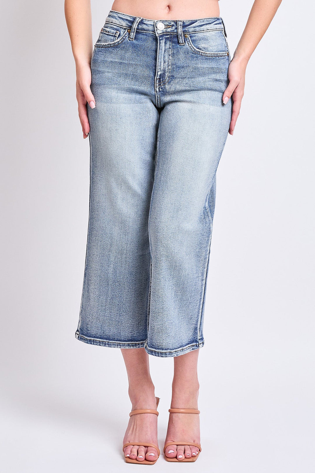 Women's Luxe High Rise Cropped Wide Leg