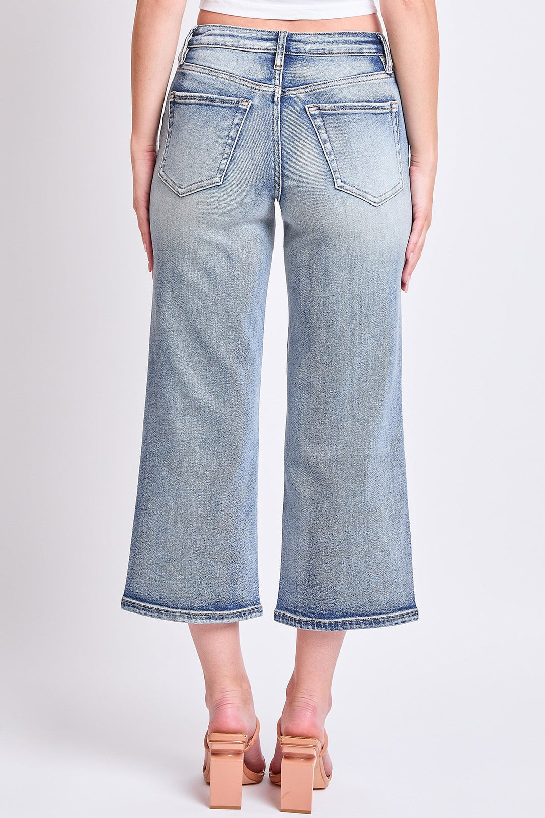 Women's Luxe High Rise Cropped Wide Leg