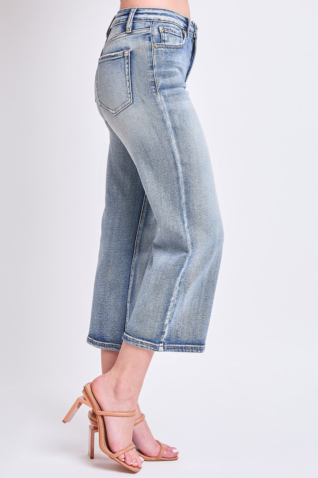 Women's Luxe High Rise Cropped Wide Leg