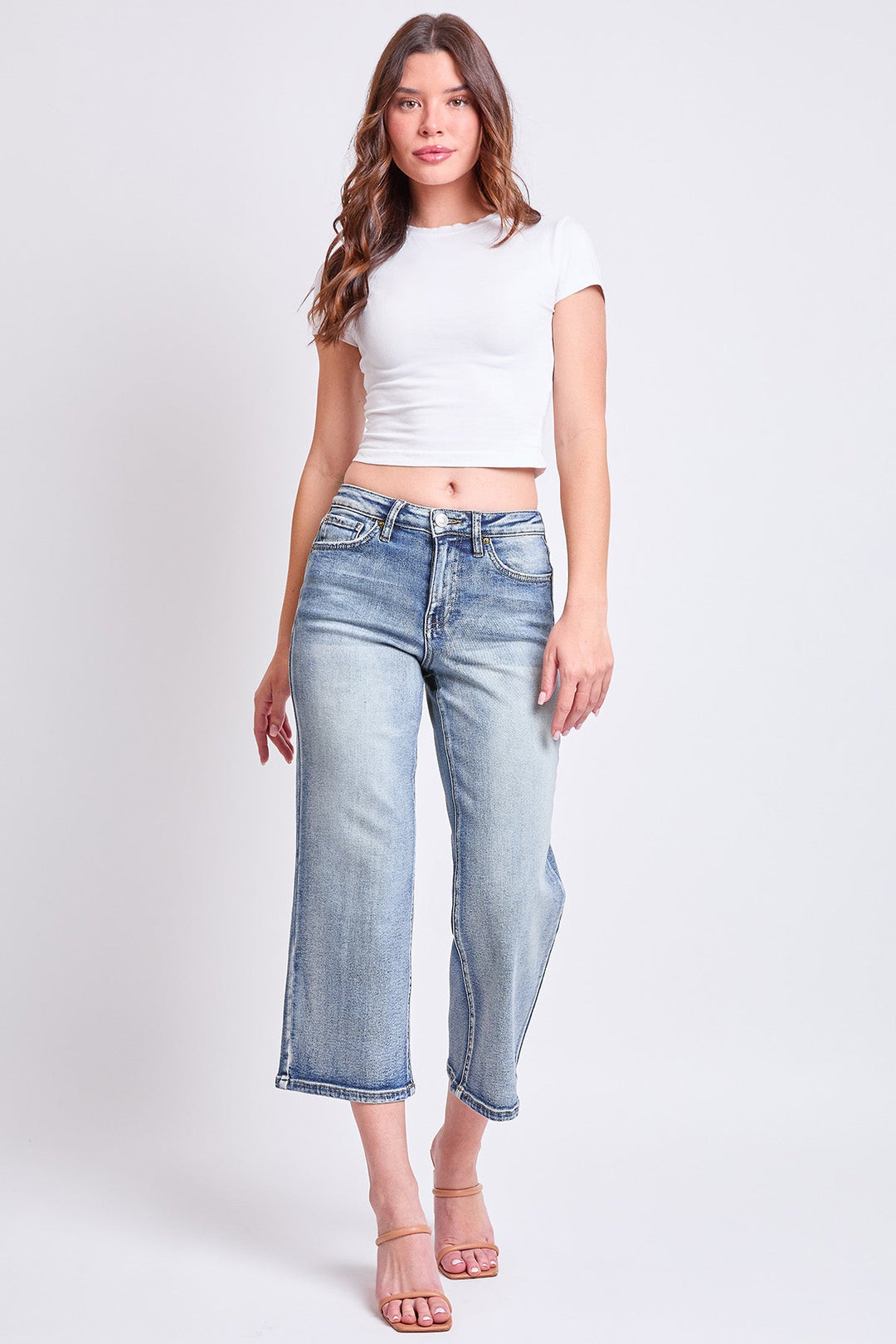 Women's Luxe High Rise Cropped Wide Leg