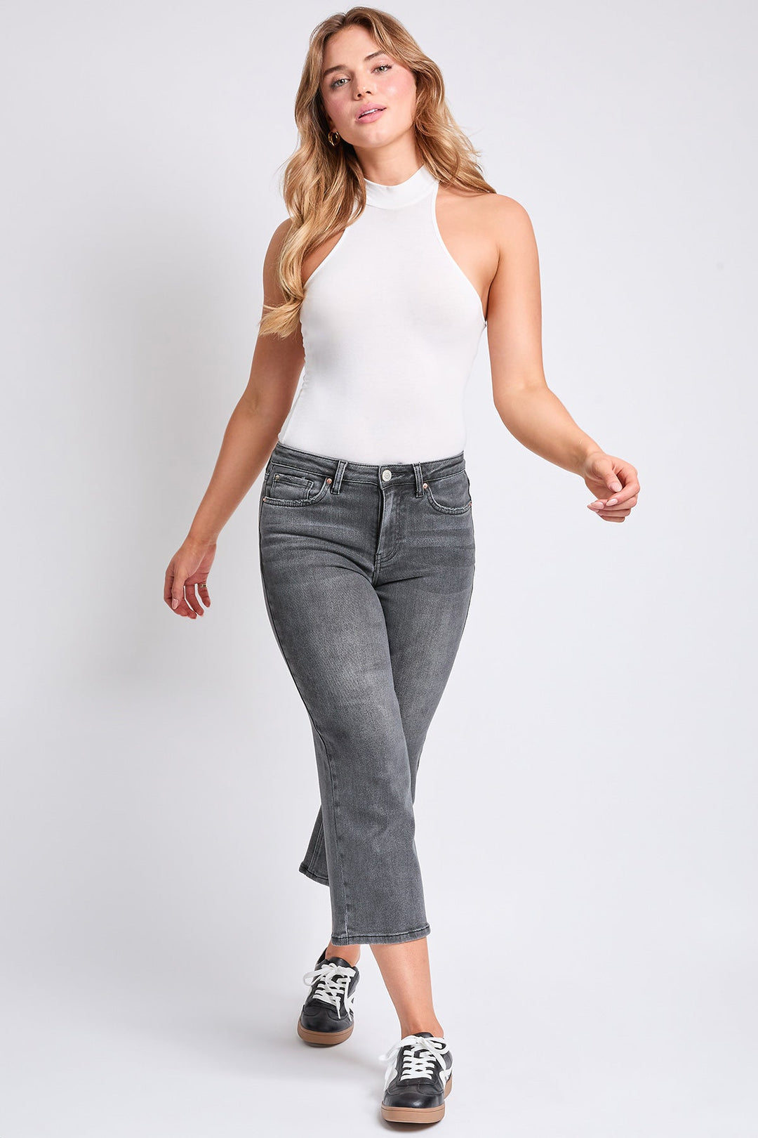 Women's Luxe High Rise Cropped Wide Leg