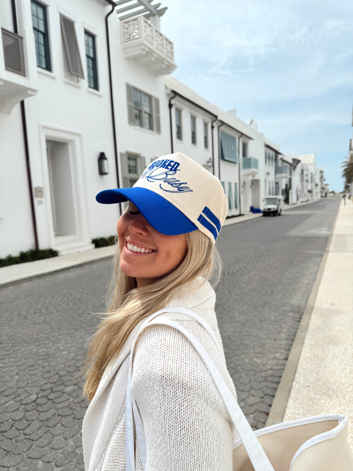 Booked and Busy - Royal Blue Vintage Trucker Hat