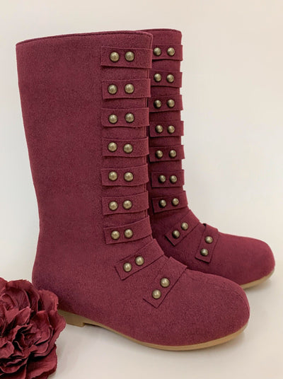 Military Style Studded Boots  By Liv and Mia