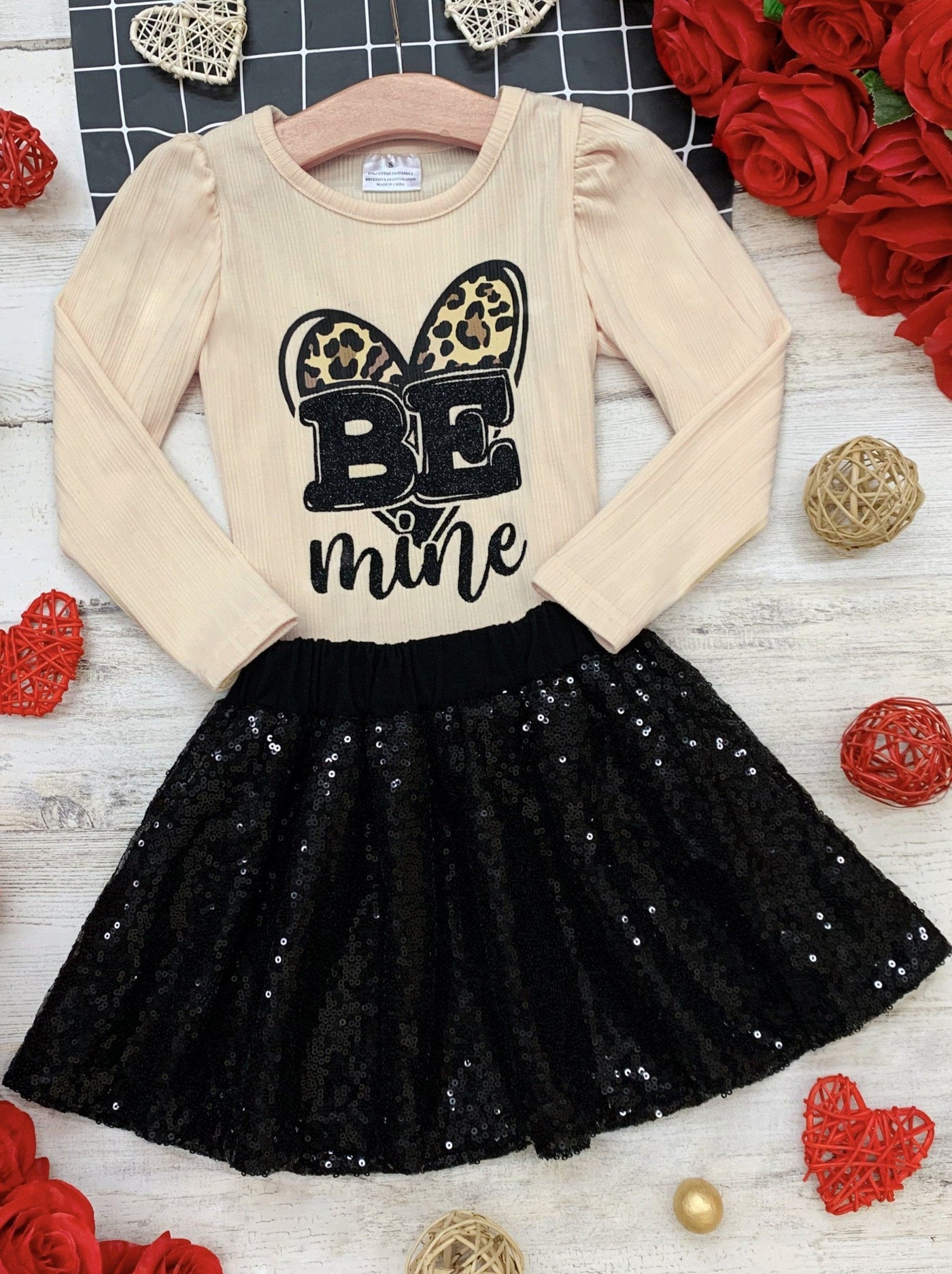 Be Mine Sequin Skirt Set