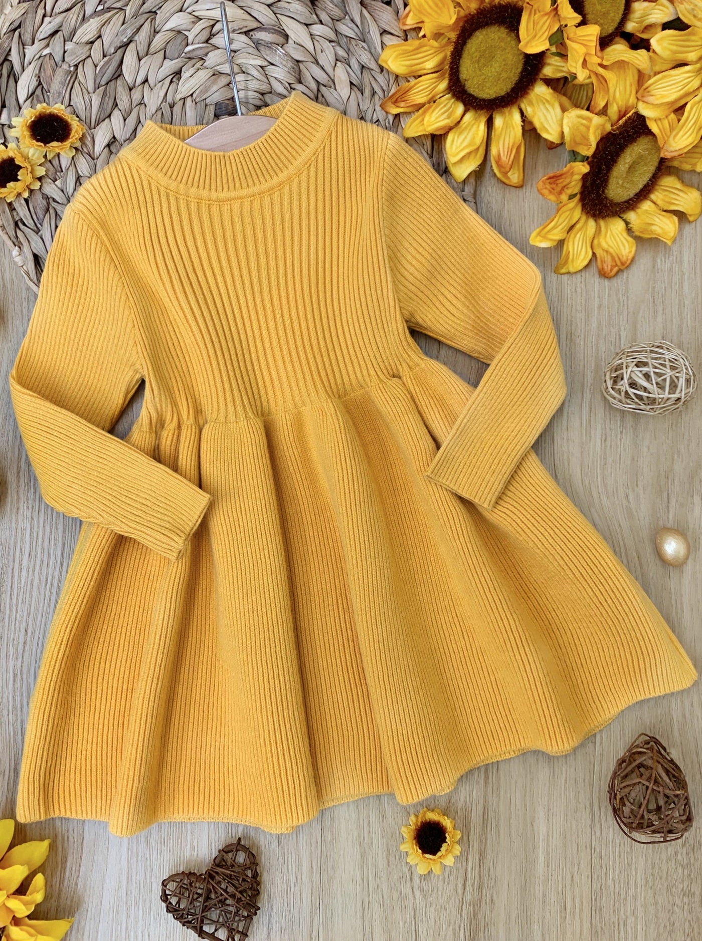 Cozy Weather Marigold Knit Tunic Sweater