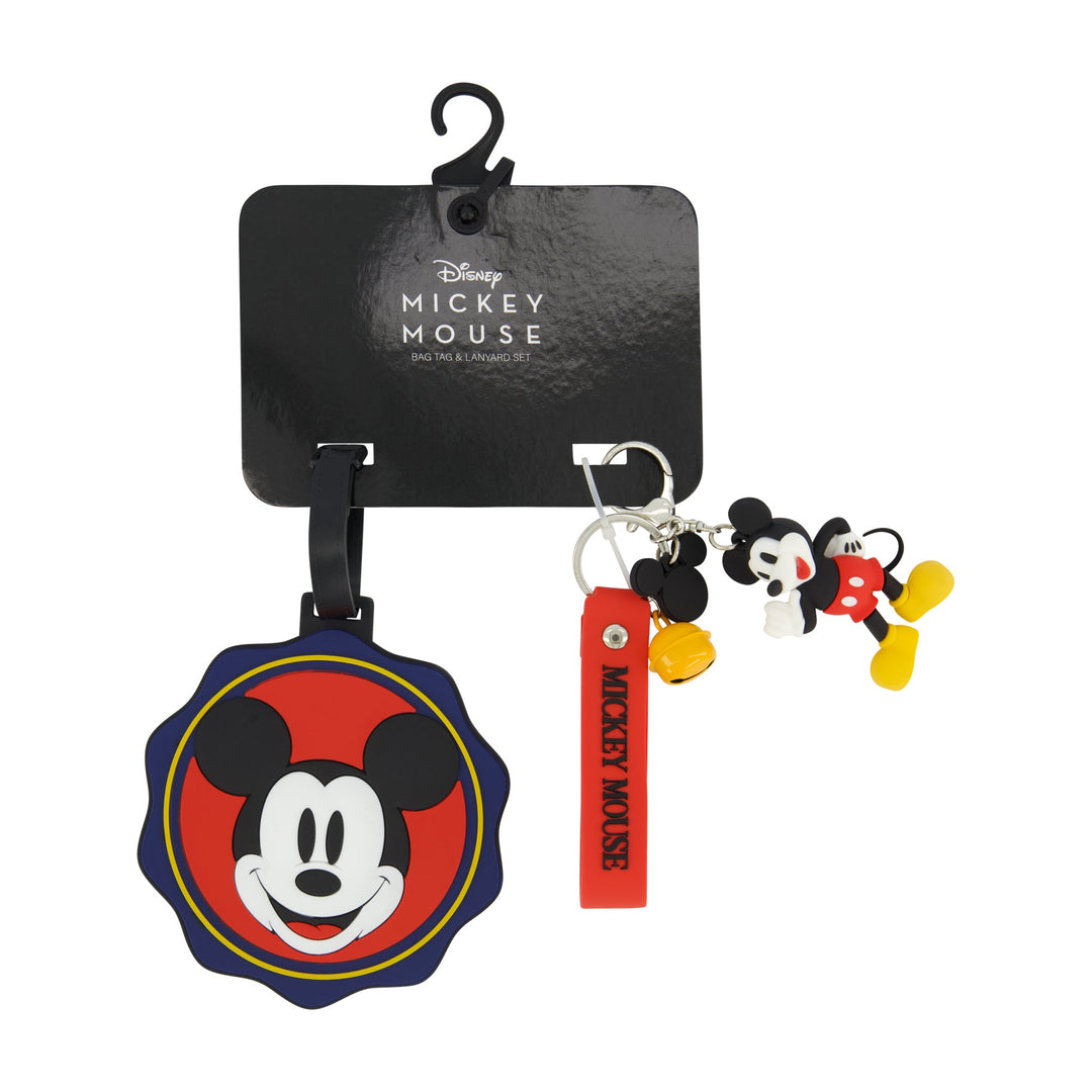 Disney Mickey Mouse Luggage Tag & Lanyard Set