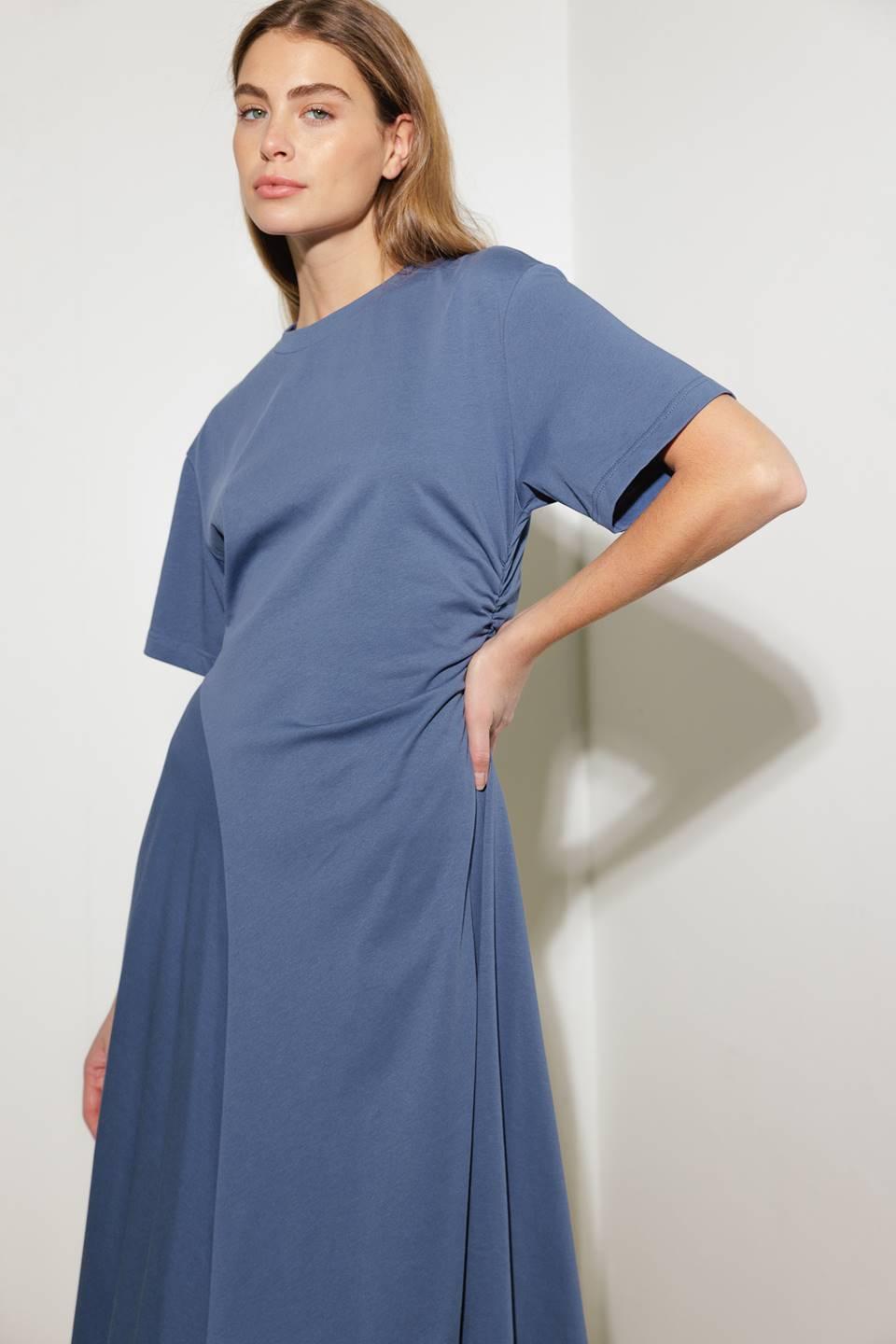 RIGHT ON CUE KNIT MIDI DRESS