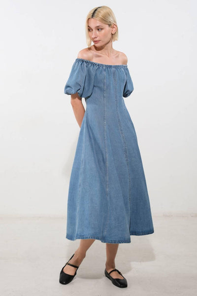 COASTAL CUTIE TENCEL MIDI DRESS