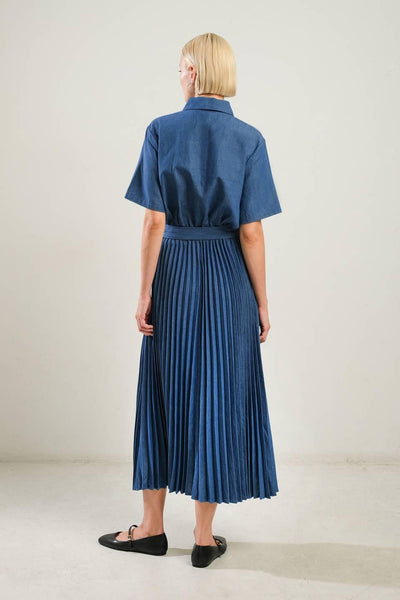 EVERYDAY RADIANCE WOVEN MIDI DRESS