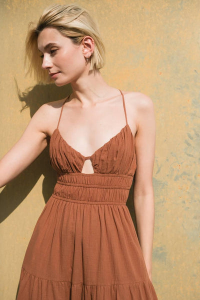 EFFORTLESS ELEGANCE WOVEN MAXI DRESS