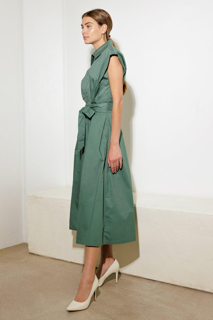 DEEPER CONNECTION WOVEN MIDI DRESS