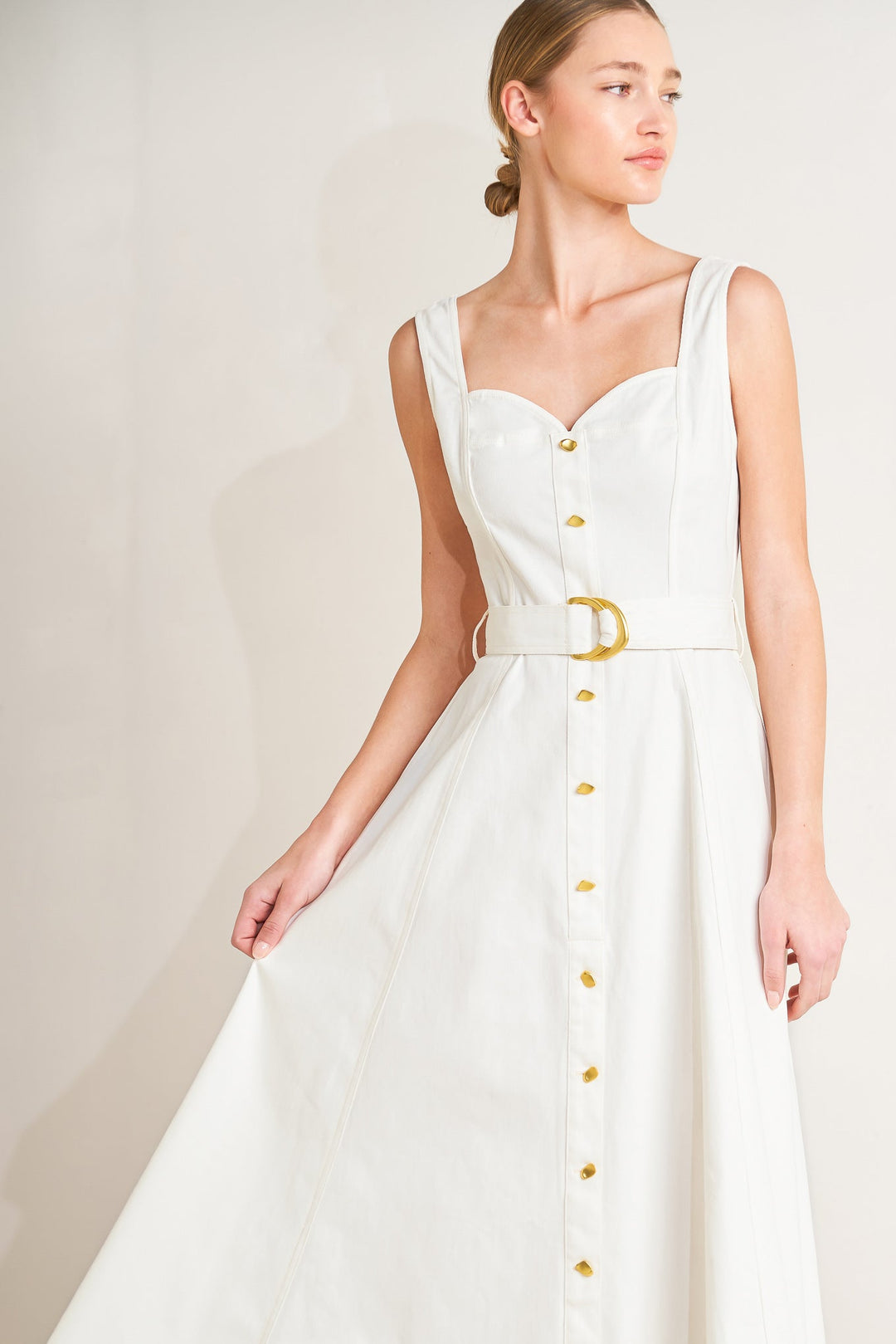 BELLA PORTOFINO WOVEN MIDI DRESS