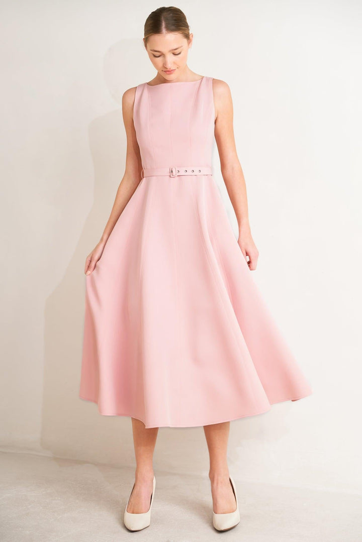 LIVING THE DREAM WOVEN MIDI DRESS