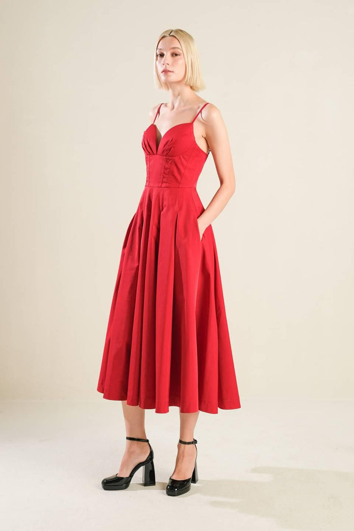 DREAM KEEPER WOVEN MIDI DRESS