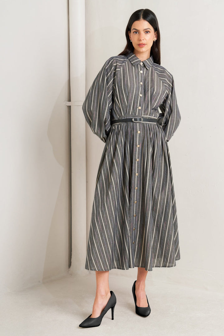 WHAT I FEEL WOVEN MIDI DRESS