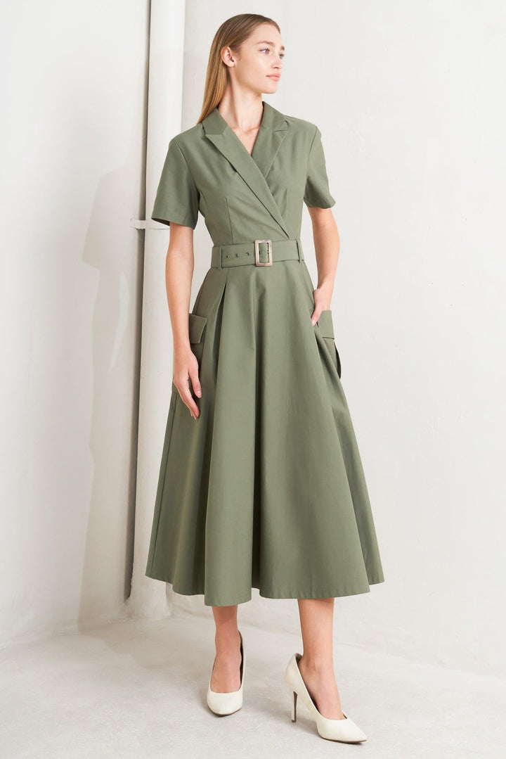LOST IN THE STARS WOVEN MIDI DRESS