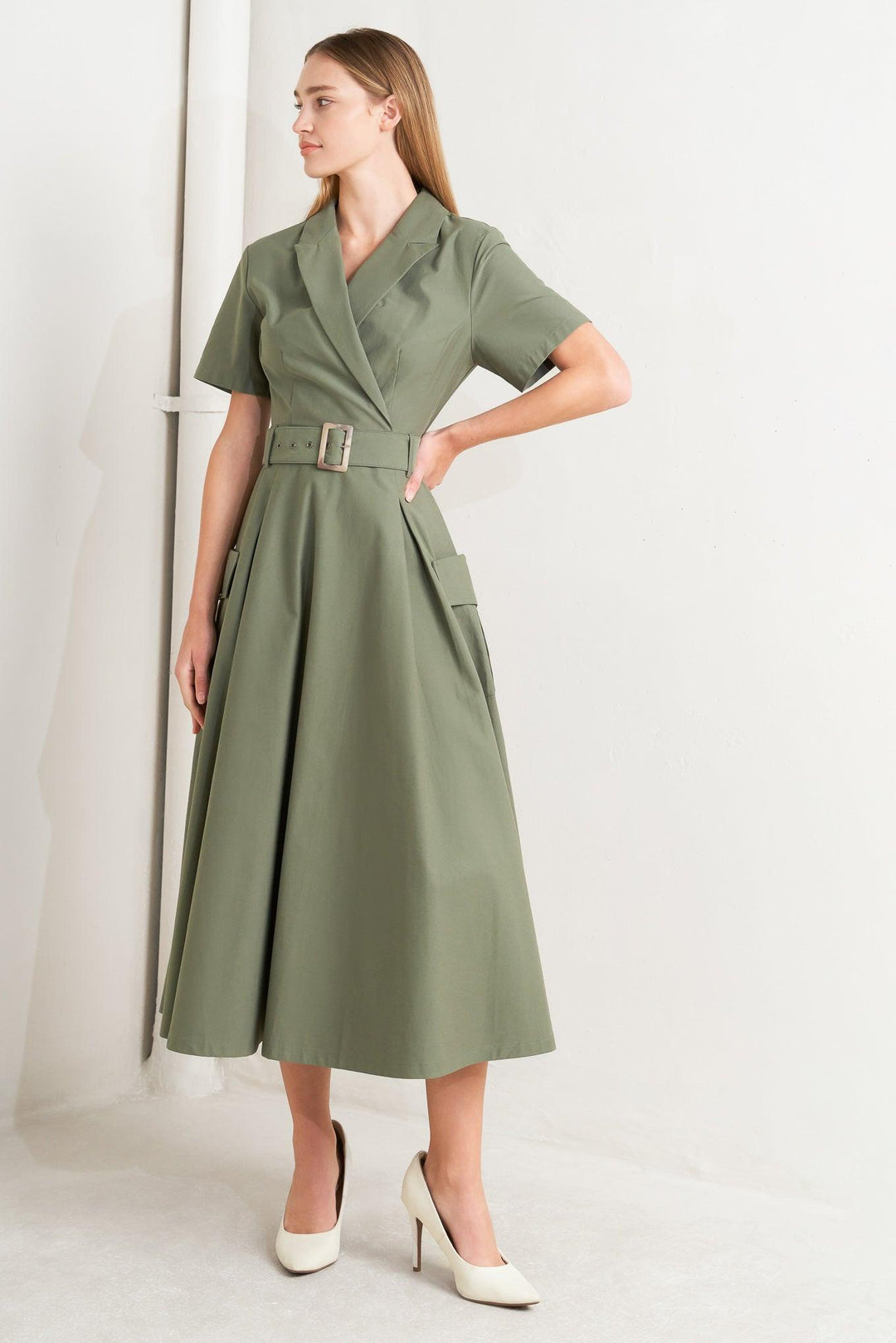 LOST IN THE STARS WOVEN MIDI DRESS