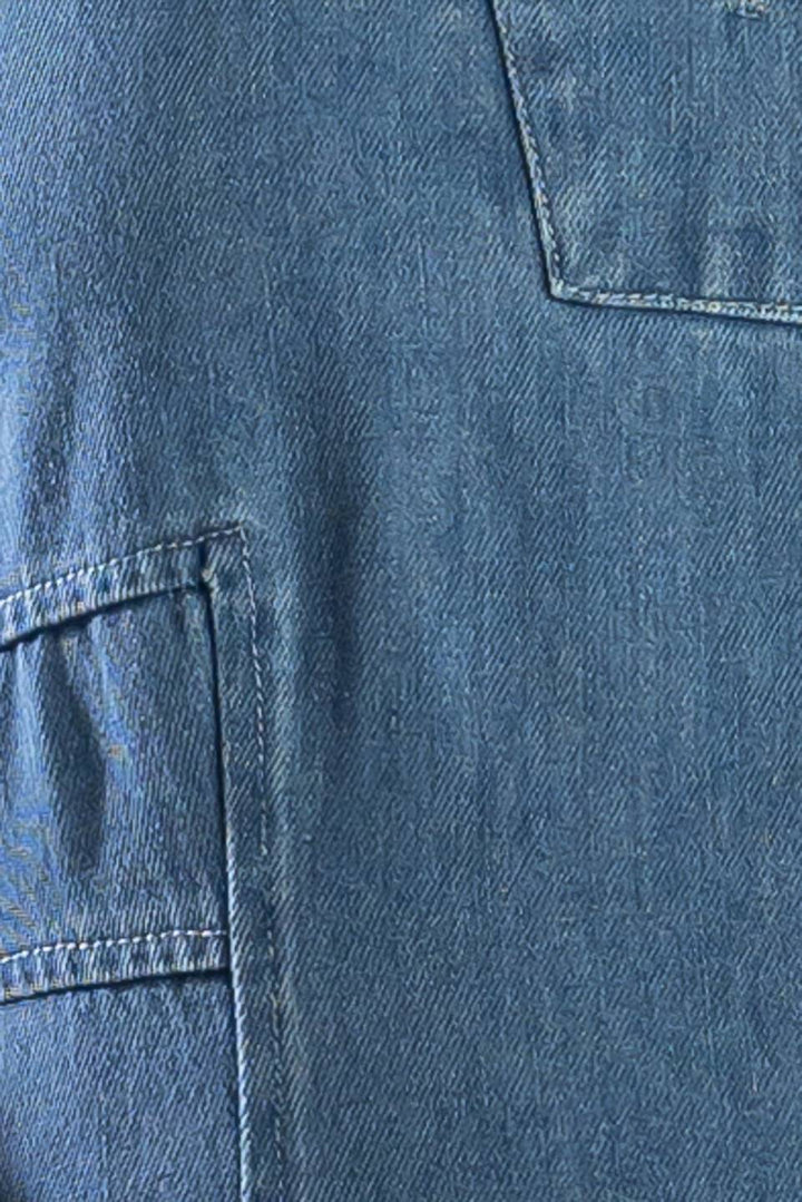 THE GENEVIEVE DENIM MIDI DRESS