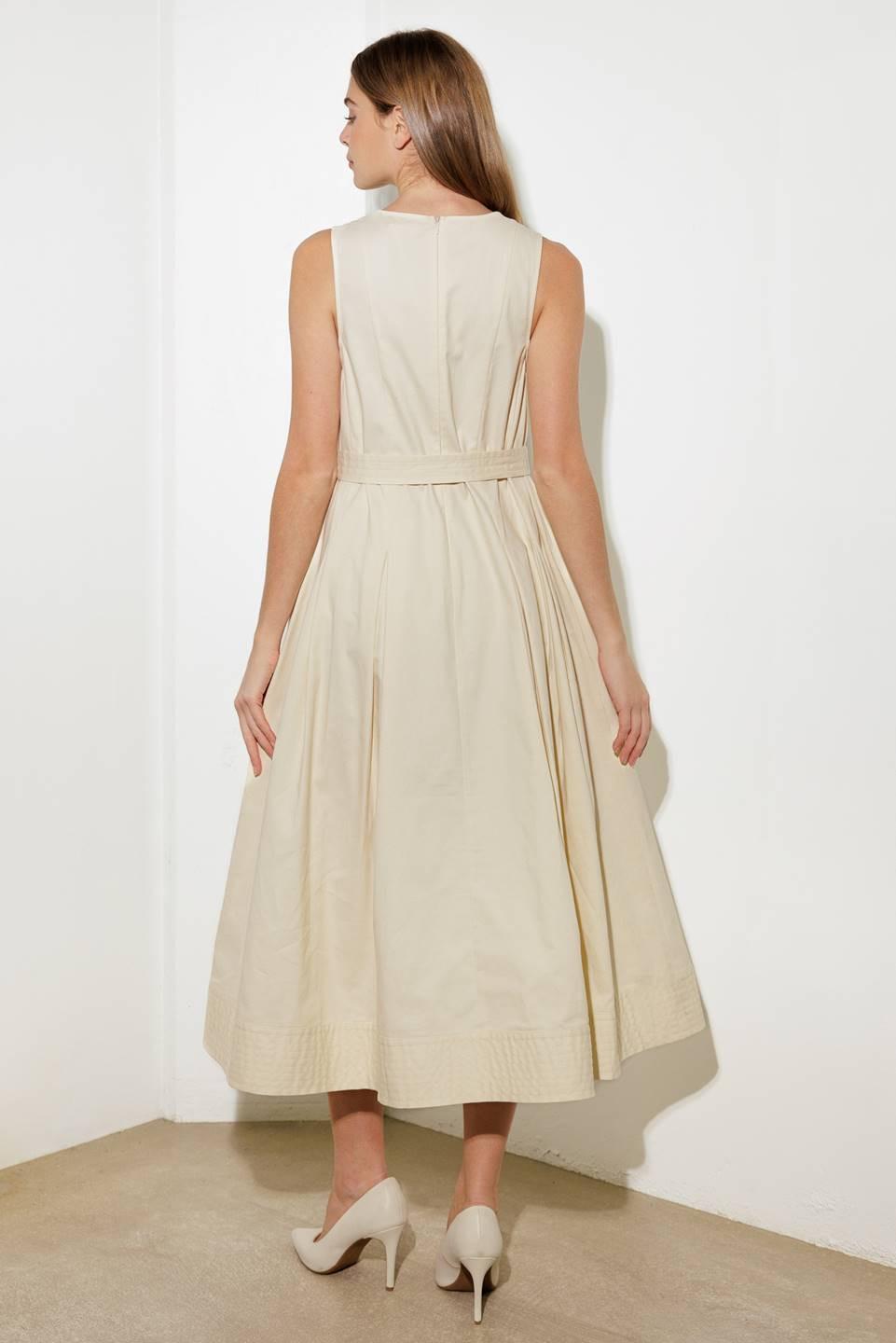 OVER THE WATERS WOVEN MIDI DRESS