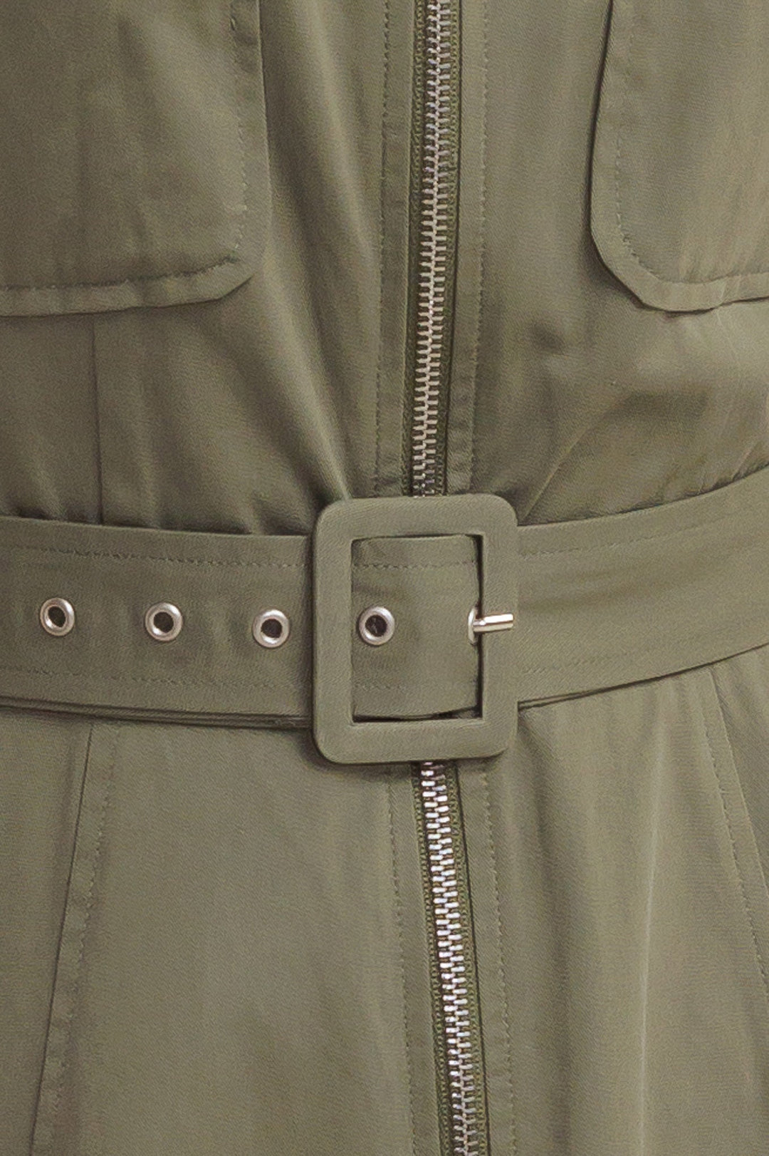 OLIVE GROVE WOVEN MIDI DRESS