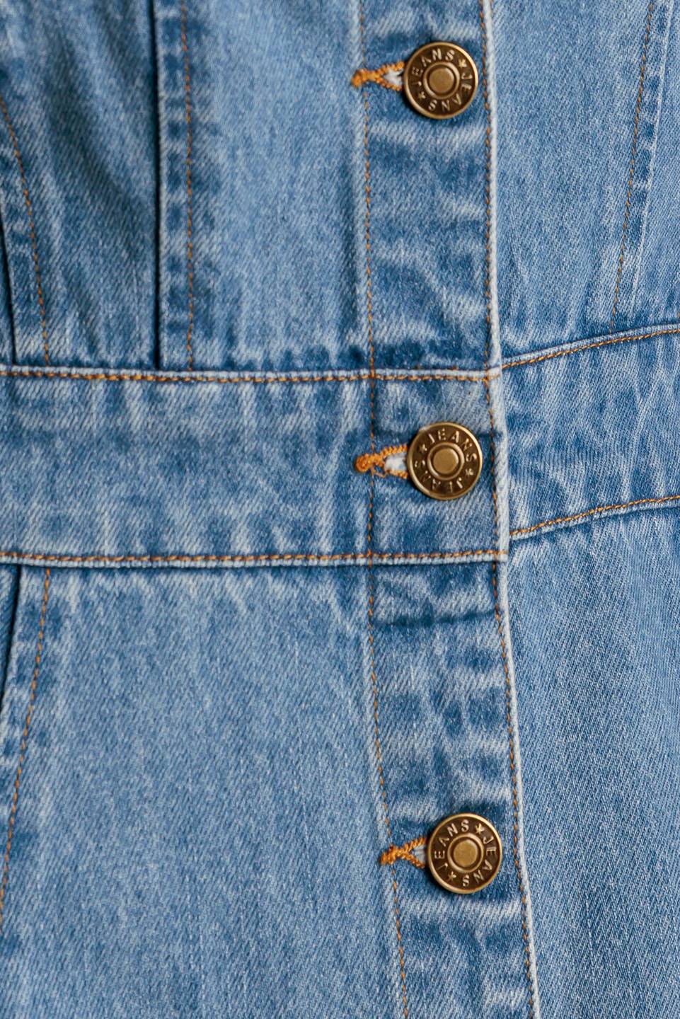 THE JOURNEY BEGINS BLUE DENIM MIDI DRESS