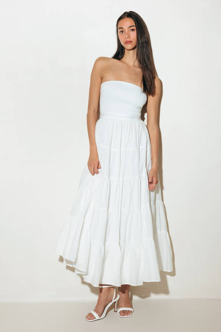 NEO BREEZE WHITE MIDI DRESS