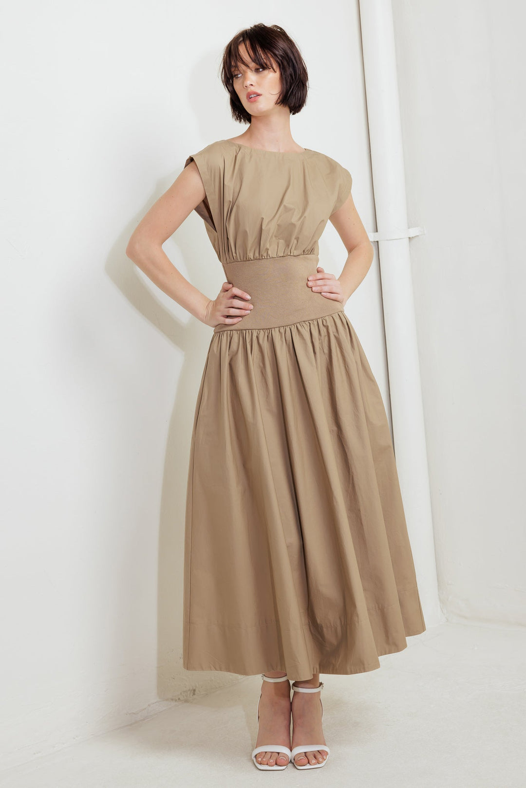 DREAMWEAVER ROMANTIC WOVEN MIDI DRESS
