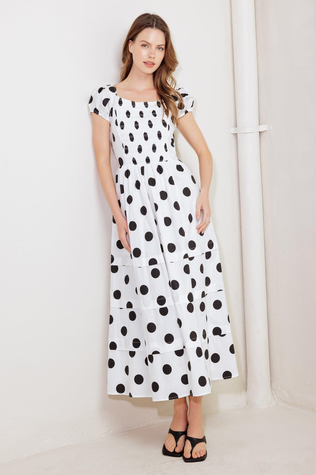 EFFORTLESS DAYS WOVEN MIDI DRESS