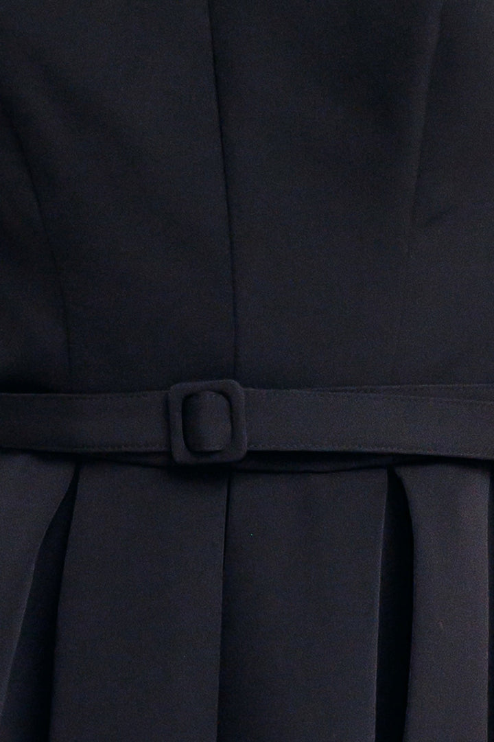 BLACK TIE MUSE WOVEN MIDI DRESS