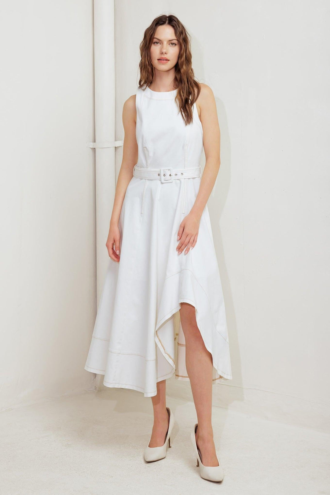 POET’S MUSE WOVEN MIDI DRESS