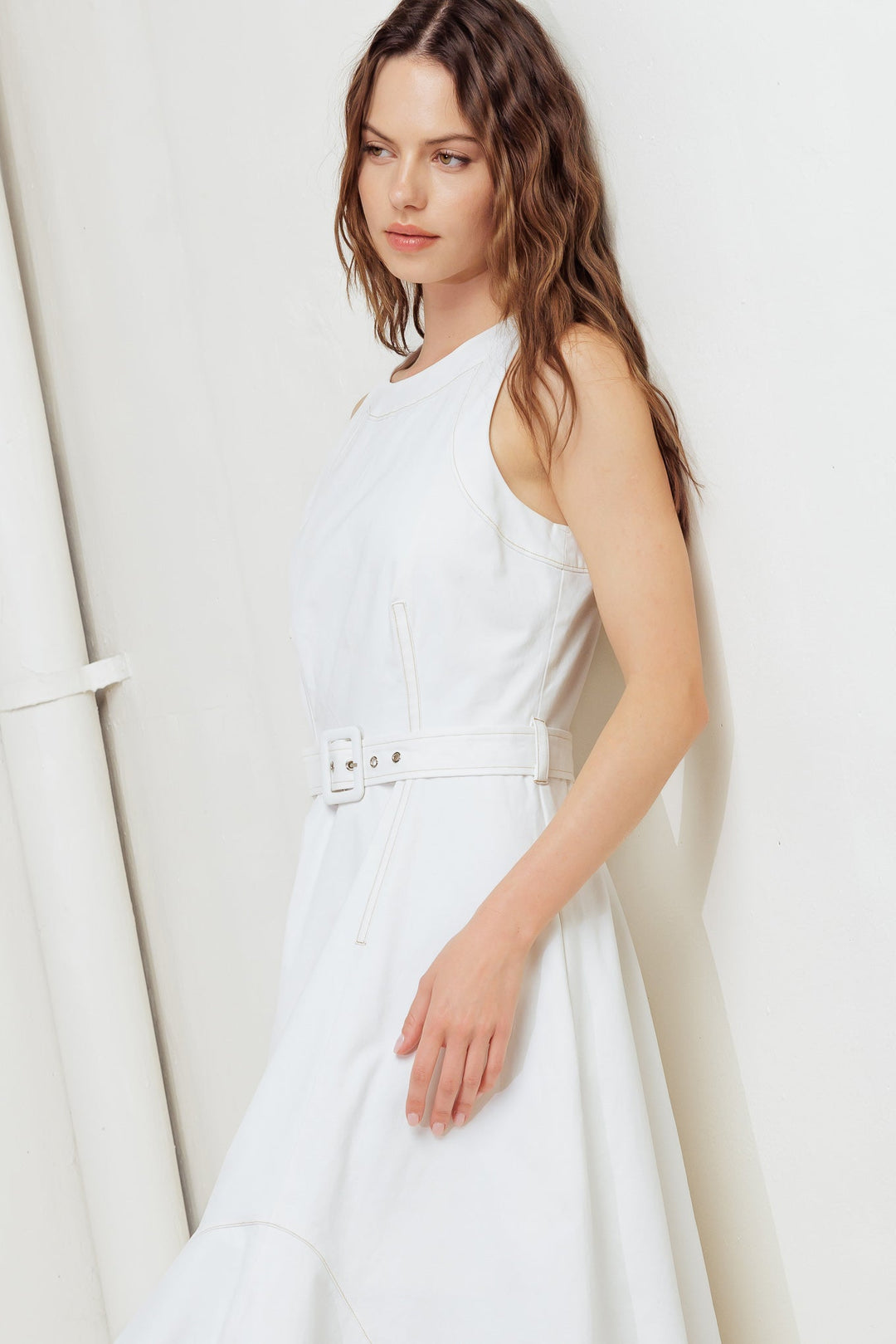 POET’S MUSE WOVEN MIDI DRESS