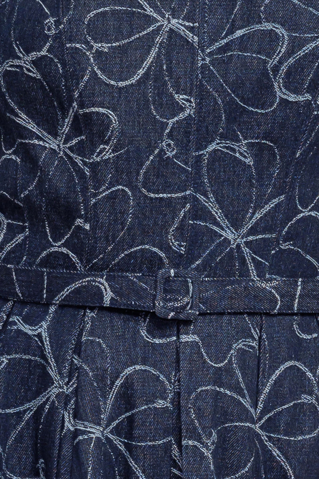 MOONDUST GARDEN DENIM MIDI DRESS