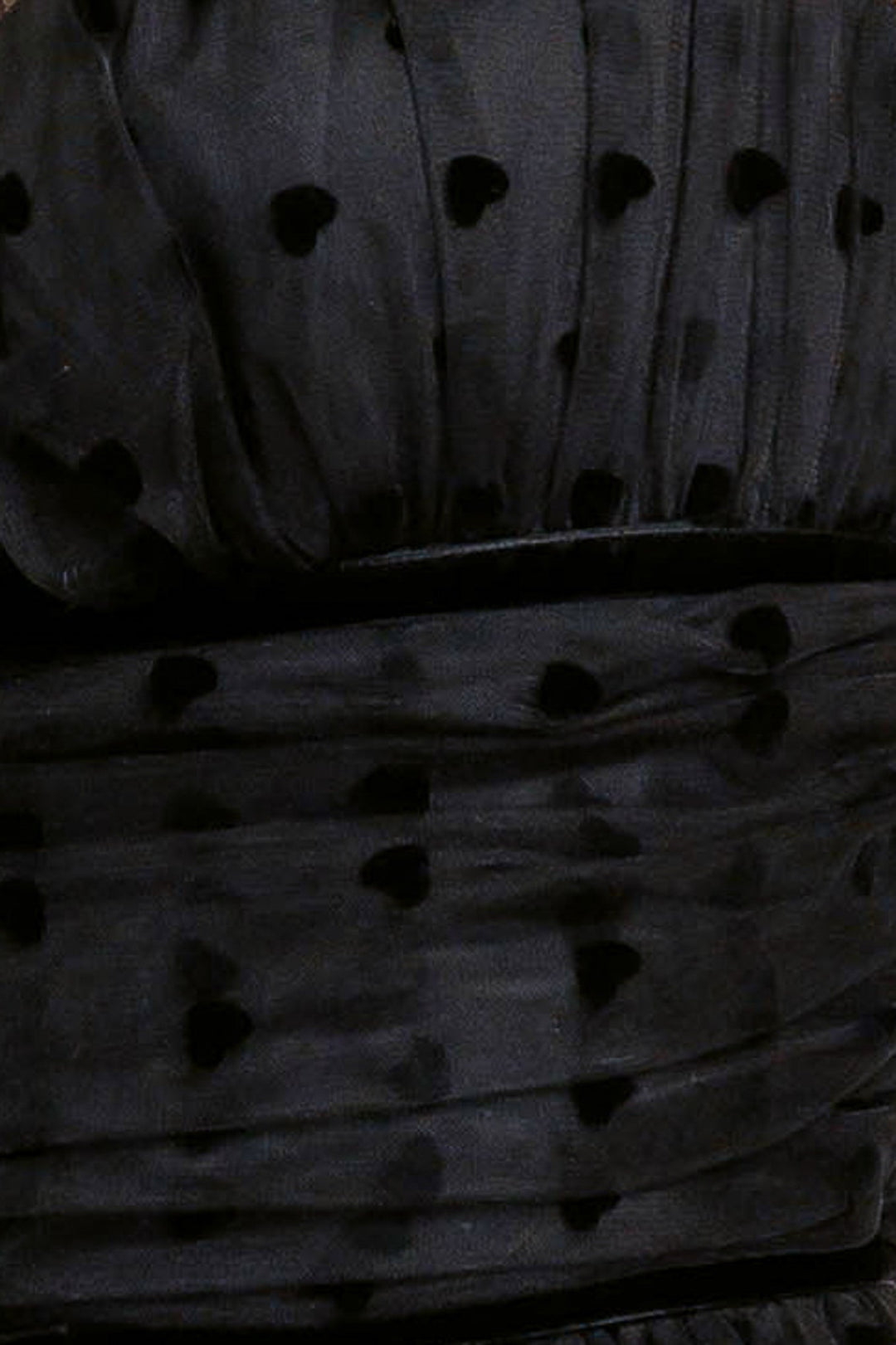 HEART DOT BALLET TULLE MIDI DRESS