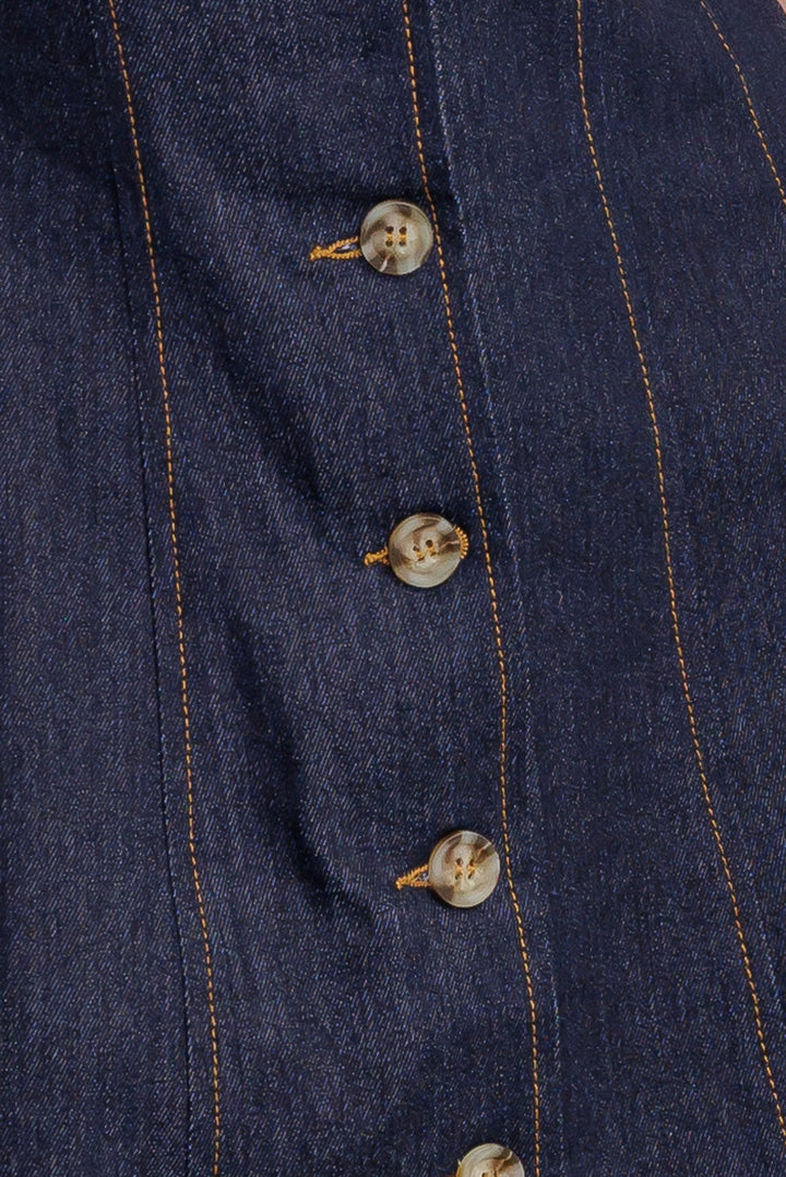 INDIGO TEMPO DENIM MINI DRESS