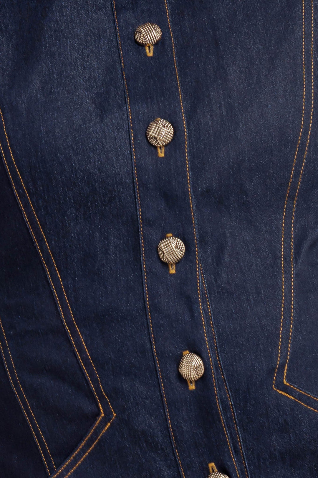 SLEEK CRAFT DENIM MINI DRESS