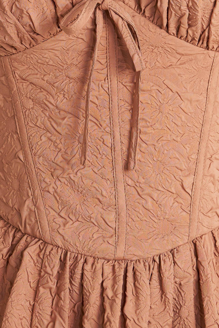 EARTHBOUND CHARM WOVEN MIDI DRESS
