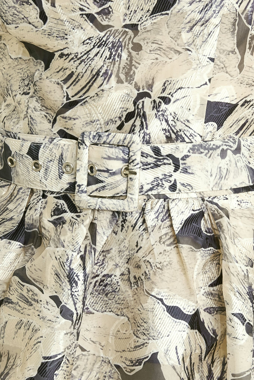 STONE LEAF WOVEN MIDI DRESS