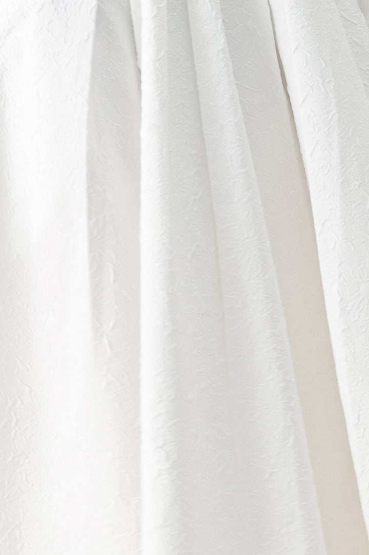 ECHO IN WHITE WOVEN MIDI DRESS