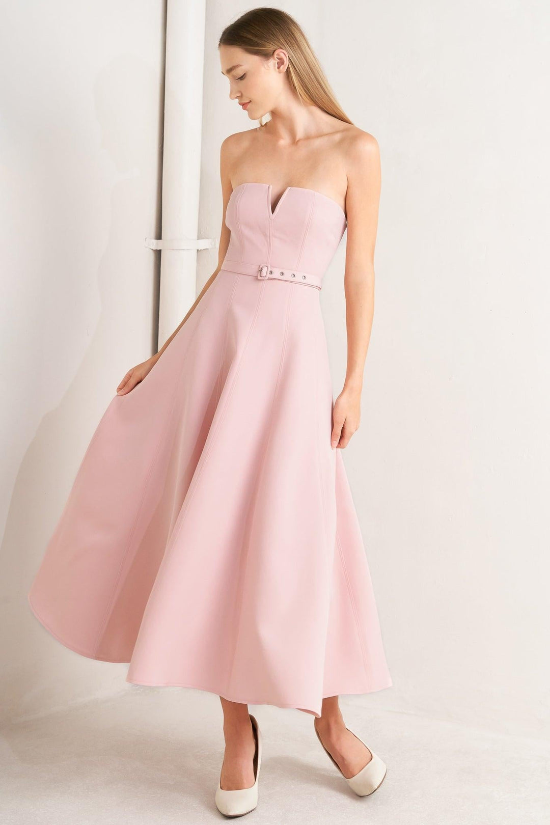 WEEKEND GLAM WOVEN MIDI DRESS
