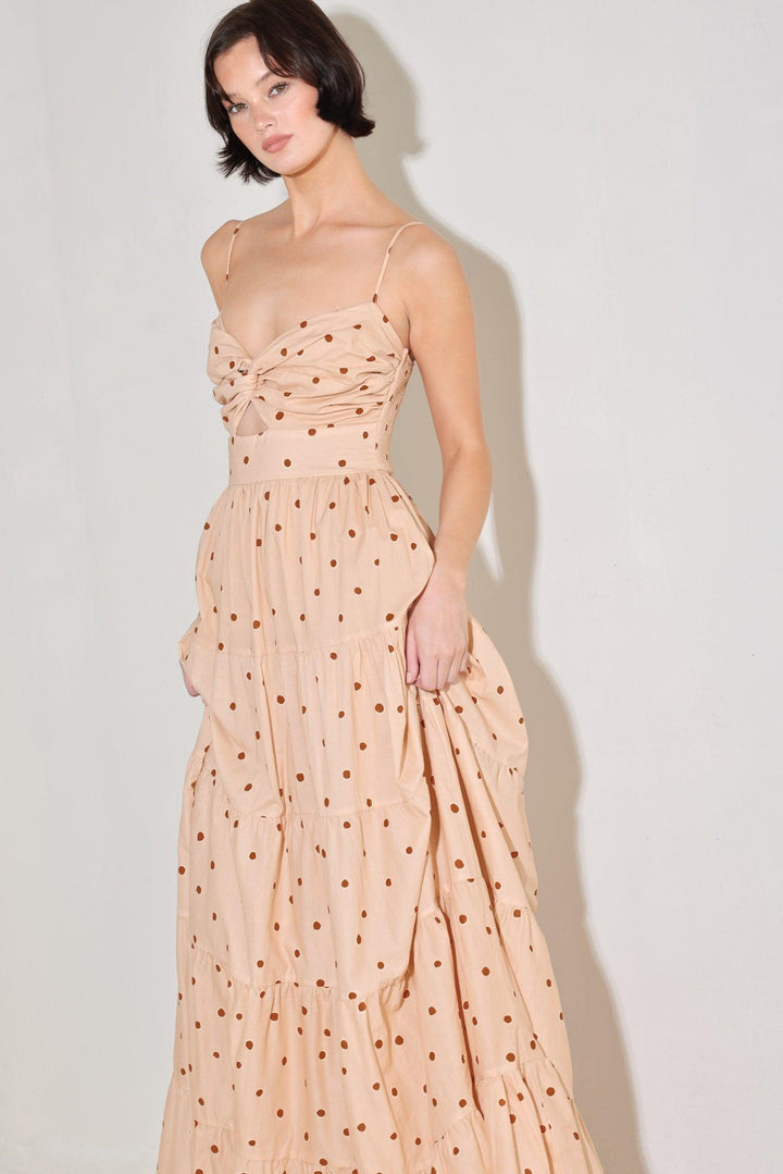 DOTTED DREAM WOVEN MAXI DRESS