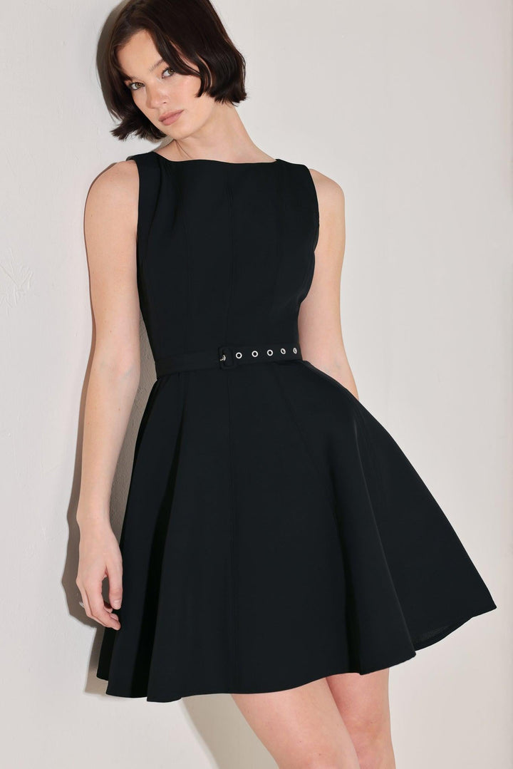 ALL EYES ON YOU WOVEN MINI DRESS