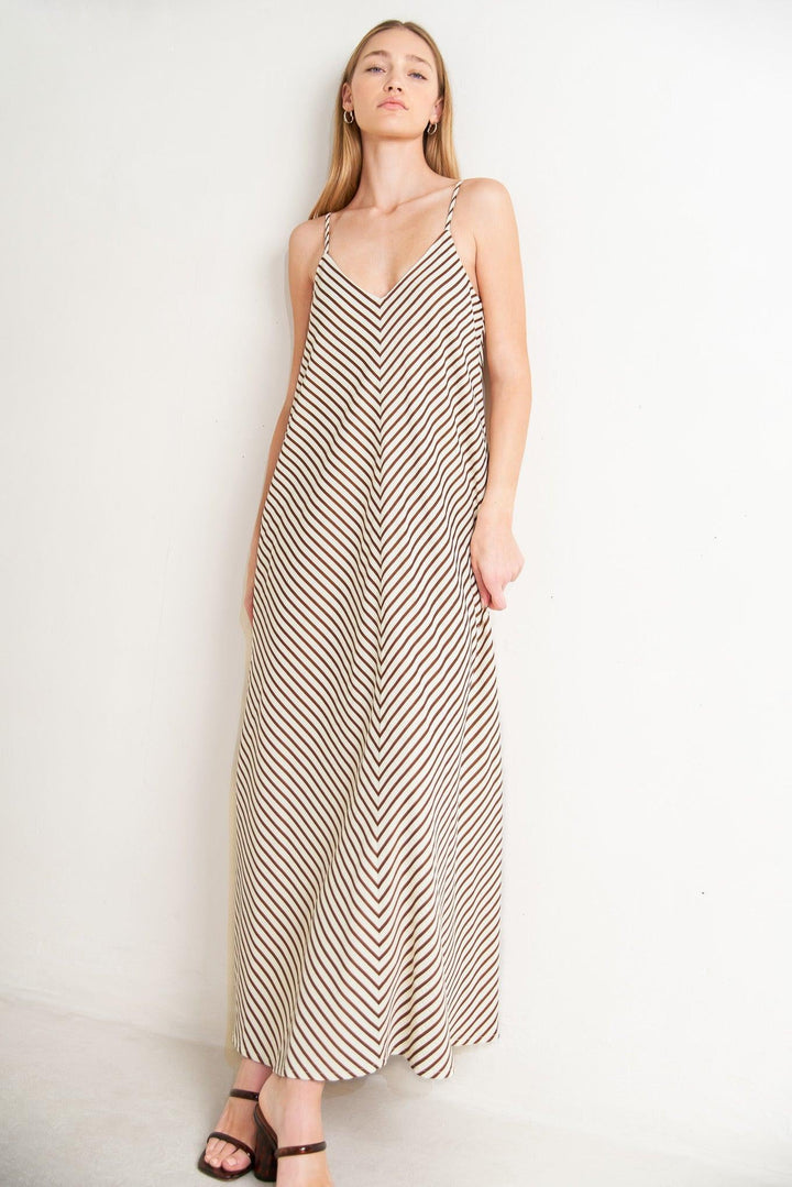 SEASIDE SILHOUETTE WOVEN MIDI DRESS