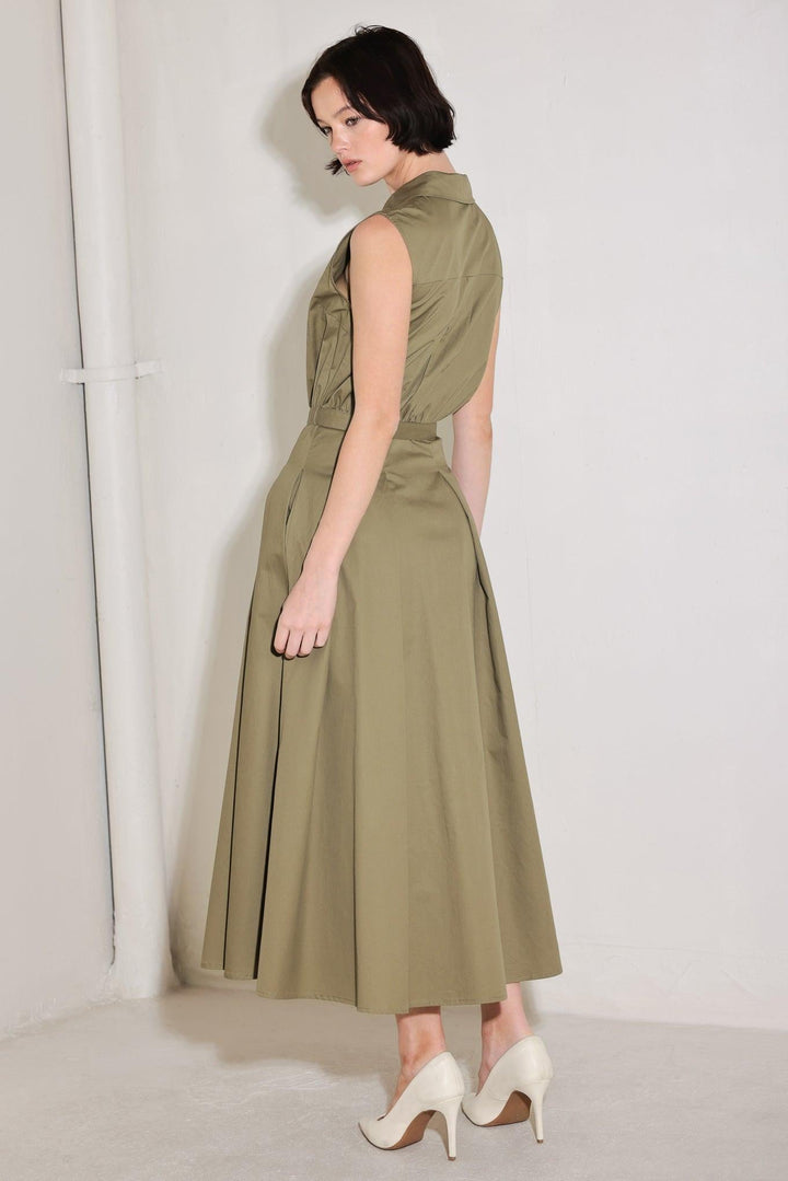 SIMPLY UNSTOPPABLE WOVEN MIDI DRESS