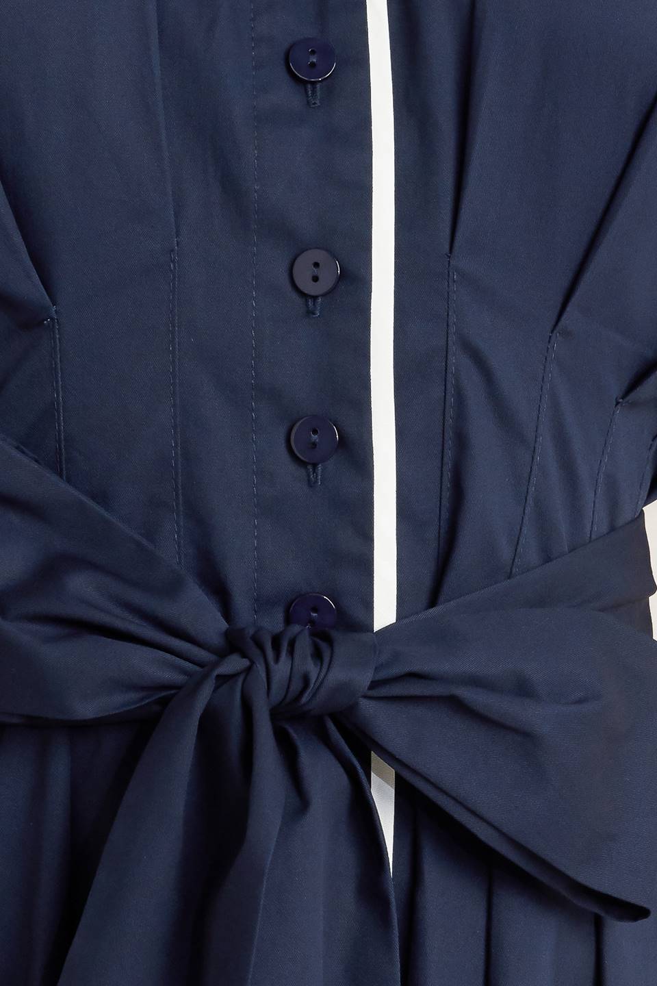 CATCH YOU LATER NAVY WOVEN MIDI DRESS