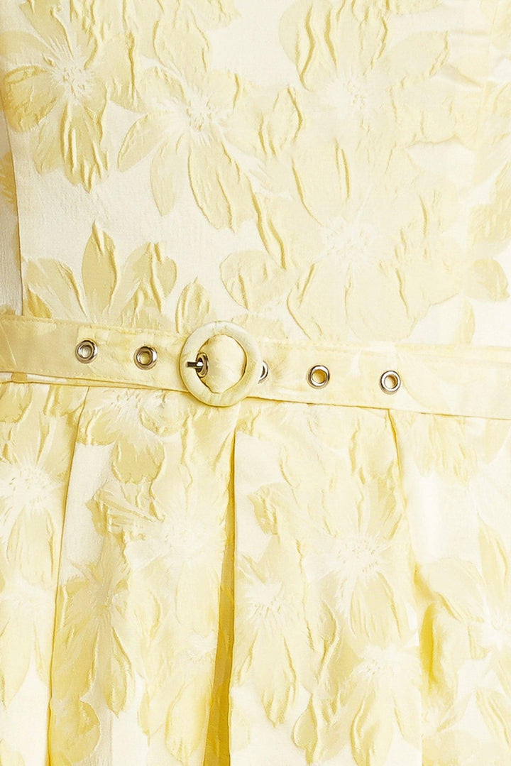BUTTERCUP BLOOM WOVEN MIDI DRESS