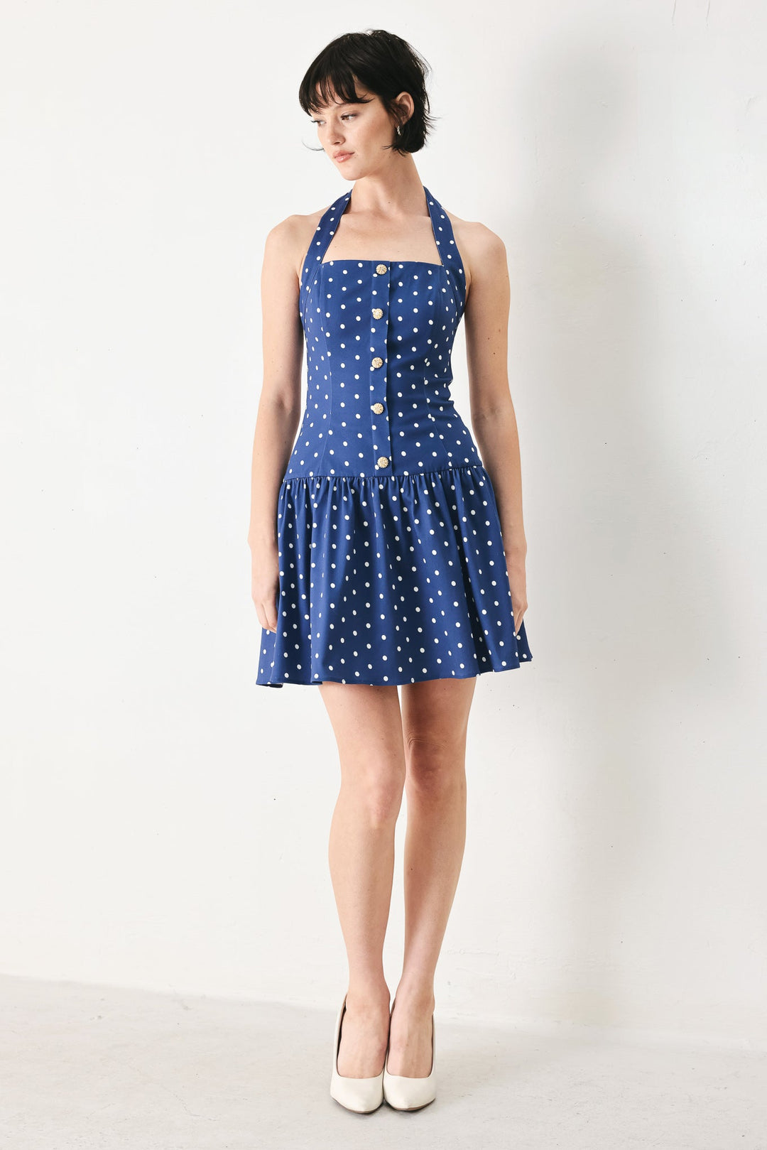 DOTS &amp; DREAMS WOVEN MINI DRESS